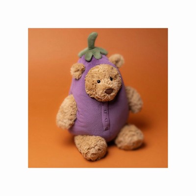 Jellycat Bartholomew Aubergine Bear Australia | 231068UOB